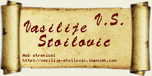 Vasilije Stoilović vizit kartica